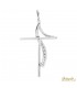 Croce in oro bianco 18kt con diamanti