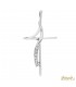 Croce in oro bianco 18kt con diamanti