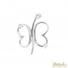 Farfalla in oro bianco 18kt con 0,07ct. di diamanti G VS2