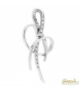 Ciondolo Fantasia in oro bianco 18kt con 0,09ct. di diamanti G VS2