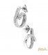Orecchini Fantasia in oro bianco 18 kt e diamanti