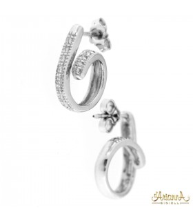 Orecchini Fantasia in oro bianco 18 kt e diamanti
