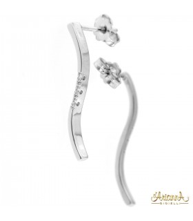 Orecchini Fantasia in oro bianco18kt e diamanti 0,03ct. G VS2