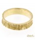 Fede lavorata unisex in oro giallo 18kt