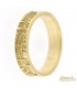 Fede lavorata unisex in oro giallo 18kt