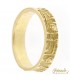 Fede lavorata unisex in oro giallo 18kt