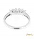 Anello fedina in oro bianco 18 kt con diamanti 0.35ct G VS