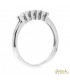 Anello fedina in oro bianco 18 kt con diamanti 0.35ct G VS