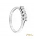 Anello fedina in oro bianco 18 kt con diamanti 0.35ct G VS