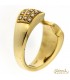 Anello in Corallo in oro giallo 18kt con diamanti ct.0,15