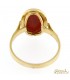 Anello con Corallo cabochon in oro giallo 18kt