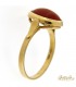 Anello con Corallo cabochon in oro giallo 18kt