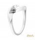 Anello di Fidanzamento in oro bianco 18kt con diamante 0,34ct. colore G purezza VS2