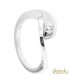 Anello di Fidanzamento in oro bianco 18kt con diamante 0,34ct. colore G purezza VS2