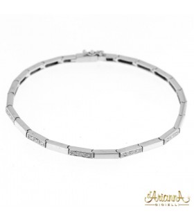 Bracciale tennis in oro 18kt con Diamanti 0,28ct colore G purezza VS2