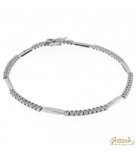 Bracciale Tennis in oro 18kt con Diamanti 1,06ct. colore G purezza VS2