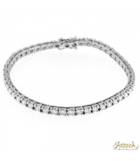 Bracciale tennis in oro 18kt con Diamanti 4,62ct. colore G purezza VS2