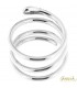 Anello Serpente in oro bianco 18kt e diamanti 0,05ct. G VS2