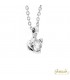 Collana puntoluce in oro bianco 18kt con diamante 0,24ct. colore F purezza VS2