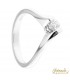 Anello di Fidanzamento in oro bianco 18kt con diamante 0,20ct colore G purezza VS2