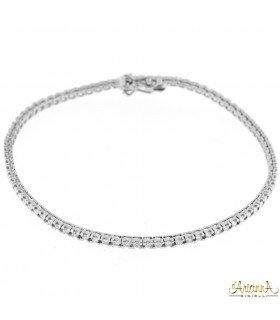 Bracciale Tennis in oro bianco 18kt con Diamanti 1,11ct. colore G purezza VS2