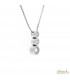 Ciondolo Trilogy in oro bianco 18kt con diamanti 0,12ct. incluso di catena in oro 18kt