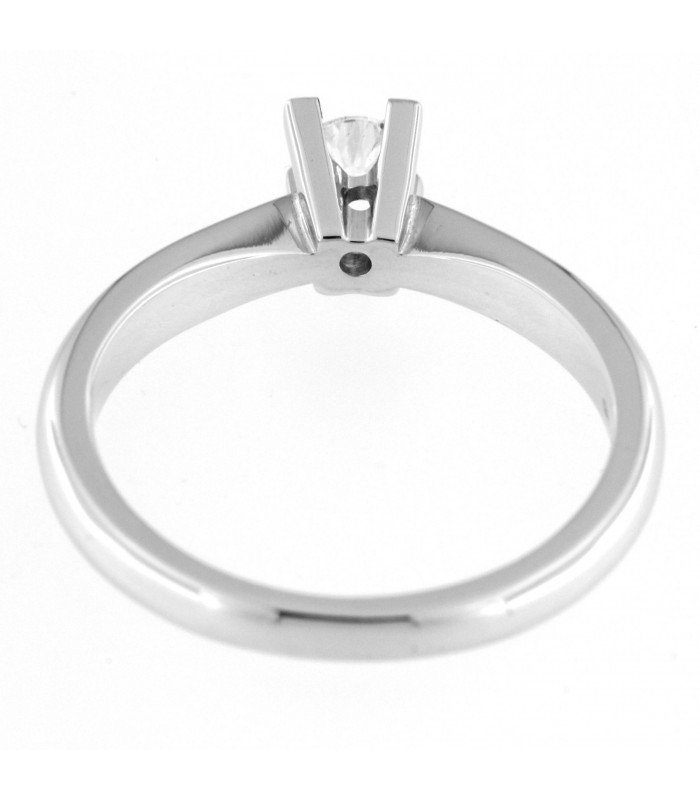 Anello Di Fidanzamento in oro bianco 18kt con diamante 0.18ct. colore G purezza VS2