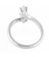 Anello Contrarié in oro bianco 18kt e diamanti 0,21ct. colore G purezza VS2