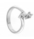 Anello Contrarié in oro bianco 18kt e diamanti 0,21ct. colore G purezza VS2