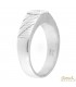Anello solitario Uomo in oro bianco 18kt e diamante 0,13ct.