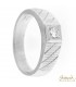 Anello solitario Uomo in oro bianco 18kt e diamante 0,13ct.