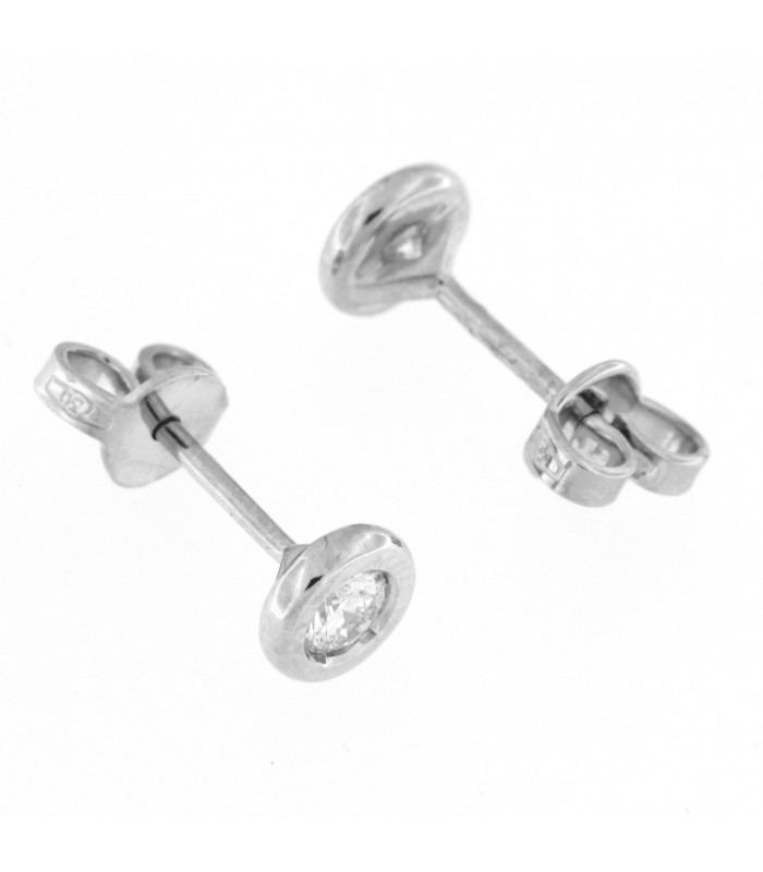 Orecchini Punto Luce in oro bianco 18kt con diamanti 0,32ct. colore G purezza VS2