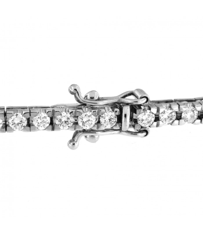 Bracciale Tennis in oro bianco 18kt con Diamanti 2,49ct. colore F purezza VS2