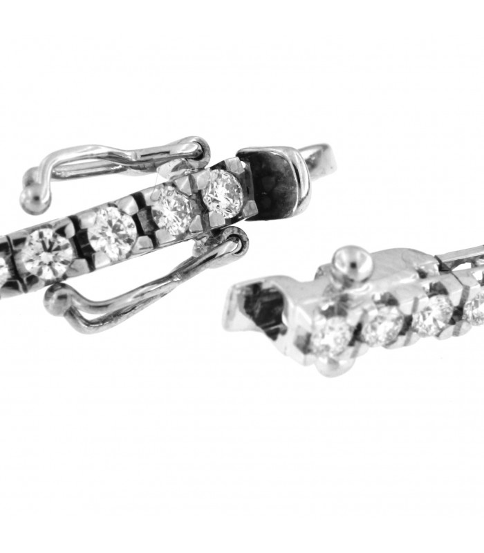 Bracciale Tennis in oro bianco 18kt con Diamanti 2,49ct. colore F purezza VS2