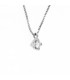 Collana Puntoluce in oro bianco 18kt e diamante 0,04ct. colore F purezza VS2