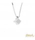 ollana con puntoluce in oro bianco 18kt e diamante 0,15ct. colore F purezza VS2