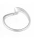 Anello Solitario in oro bianco 18kt con diamante 0,15ct colore F purezza VS2