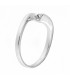 Anello Solitario in oro bianco 18kt con diamante 0,15ct colore F purezza VS2