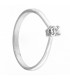 Anello Solitario in oro bianco 18kt con diamante 0,14ct colore F purezza VS2