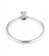 Anello Solitario in oro bianco 18kt con diamante 0,14ct colore F purezza VS2
