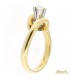 Solitario in oro giallo e bianco 18kt con diamante 0,22 ct colore G purezza VS2
