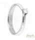 Solitario in oro bianco 18kt con diamante 0,12ct. colore G purezza VS2