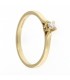 Solitario in oro giallo 18kt con diamante 0,12 colore F purezza VS2