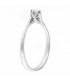 Solitario in oro bianco 18kt con diamante 0.10 colore F purezza VS2
