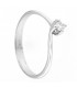 Solitario in oro bianco 18kt con diamante 0.10 colore F purezza VS2