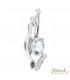 Ciondolo in oro bianco 18kt con Acquamarina 0,87ct. e diamanti