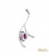 Cindolo in oro bianco 18kt con Rubino 0,89ct. e diamanti