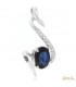Ciondolo in oro bianco 18kt con Zaffiro 2,22ct. e diamanti