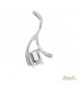 Ciondolo in oro bianco 18kt con Acquamarina 0,85ct. e diamanti