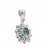 Ciondolo in oro bianco 18kt con Smeraldo 0.89ct. e diamanti